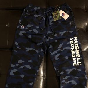 Bathing Ape Russell Athletic Color Camo Trackpant